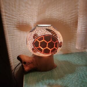 lámpara de calabaza tortuga