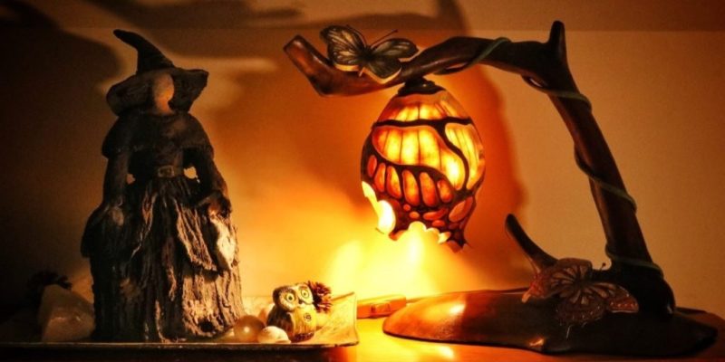 lámpara de calabaza