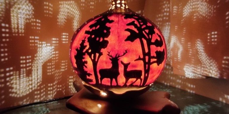 lámpara de calabaza
