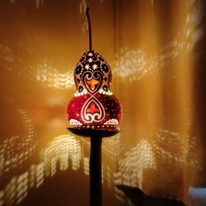 Lámpara marroquí artesanal de calabaza